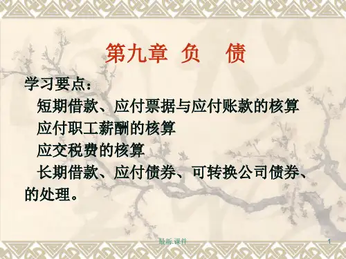 湖南大学中级财务会计 第八章 负债ppt模板.ppt