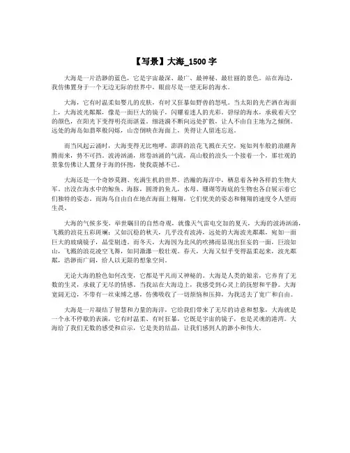 【写景】大海_1500字
