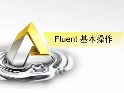 Fluent基本操作