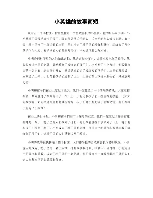 小英雄的故事简短