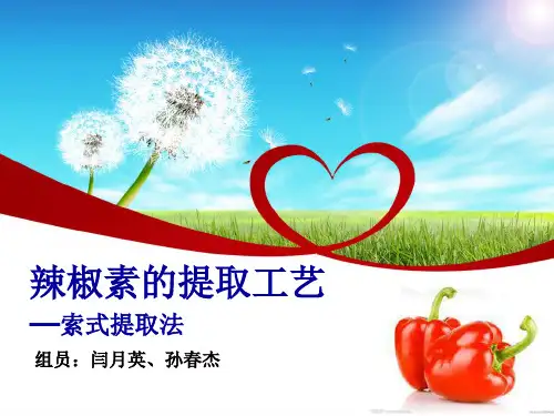 辣椒素的提取工艺---索式提取法