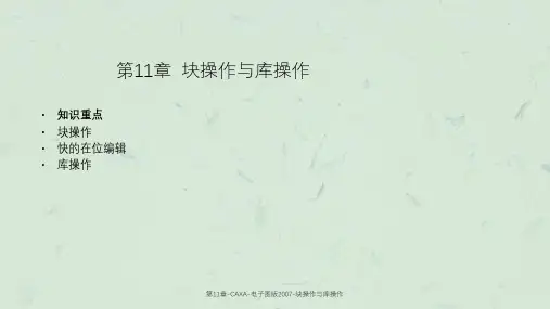 第11章-CAXA-电子图版2007-块操作与库操作课件