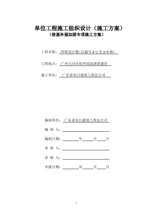 桩基补强加固专项施工方案》
