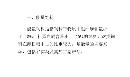 鹅的能量饲料与蛋白质饲料介绍