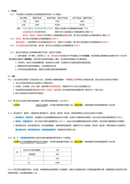 一消实务笔记第二篇防火分区2-5 补充-人防汽车库