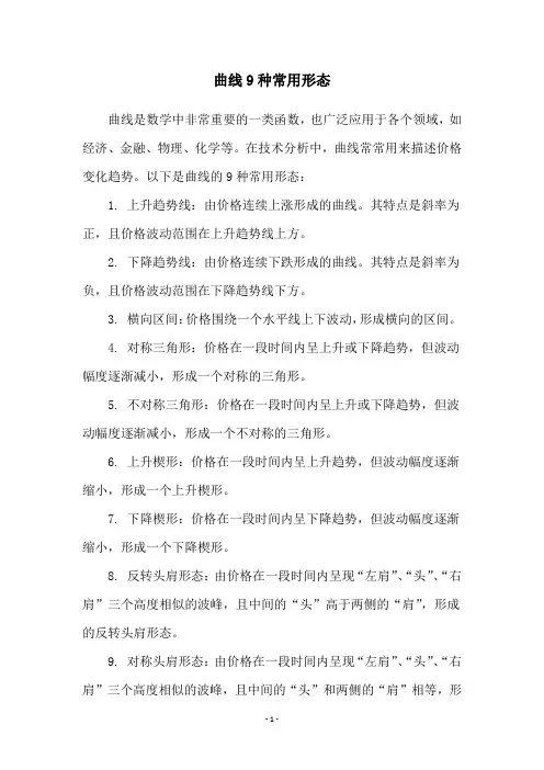 曲线9种常用形态