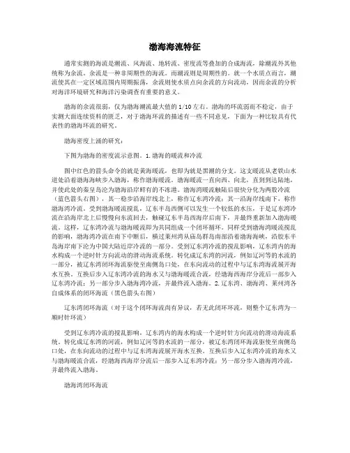 渤海海流特征