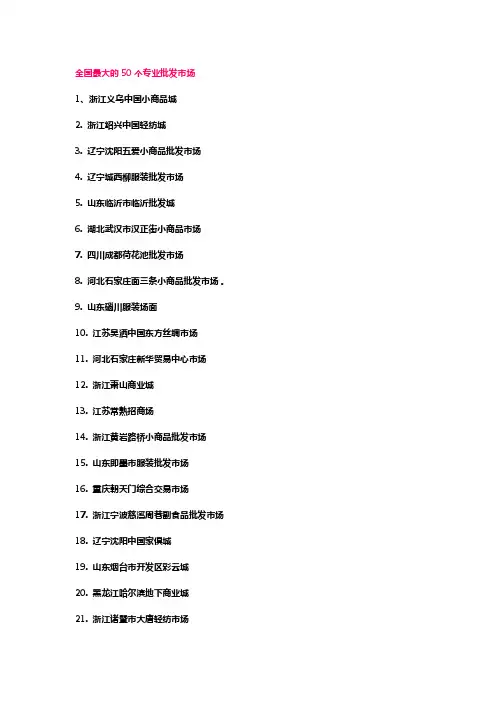 服装批发市场