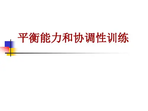 平衡协调功能训练