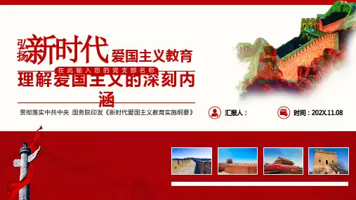 新时代爱国主义教育PPT课件