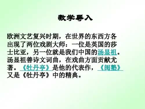 高二语文牡丹亭2(PPT)5-3