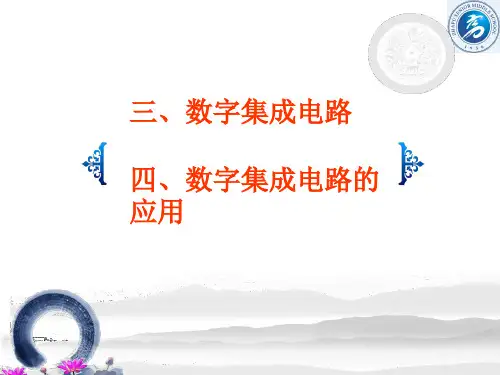 数字集成电路及其应用讲稿(王敏)