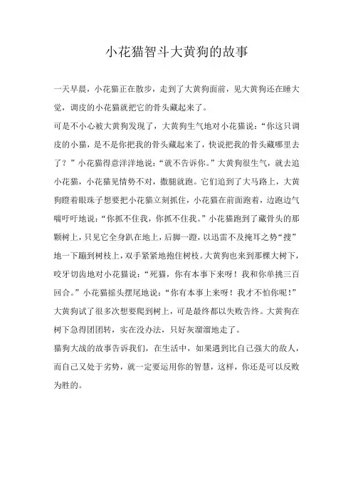 四年级童话小花猫智斗大黄狗的故事