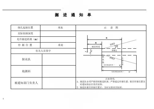 允许停掘通知单
