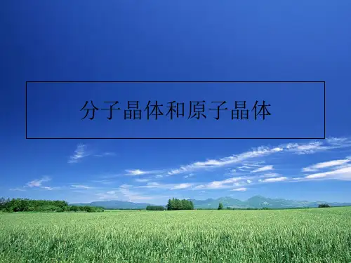 课件_人教版化学选修三分子晶体和原子晶体PPT课件_优秀版