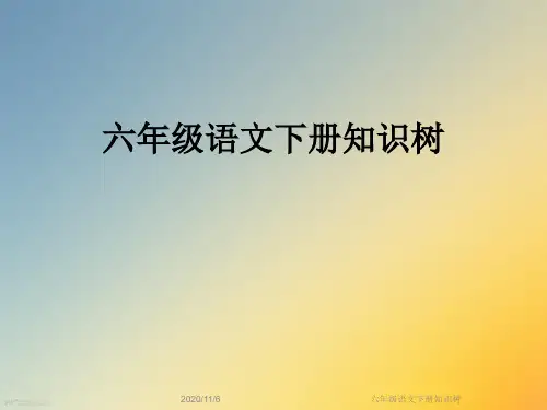 六年级语文下册知识树