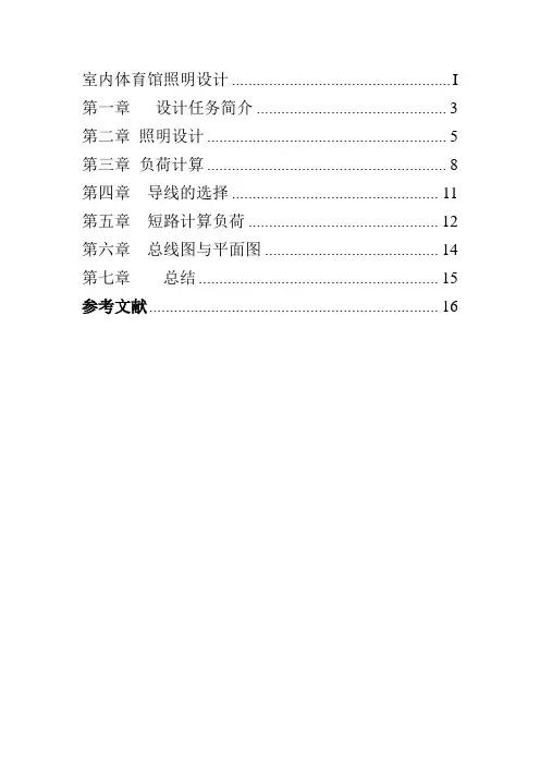 室内体育馆照明设计