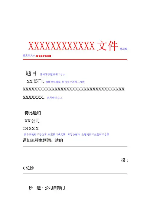 (完整版)红头文件模板及制作方法与格式规范