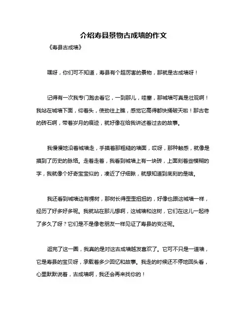介绍寿县景物古成墙的作文