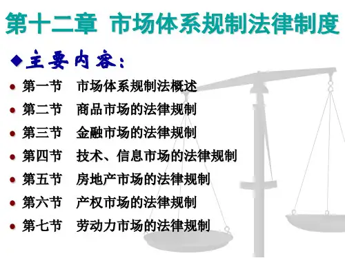 第十二章  市场体系规制法律制度