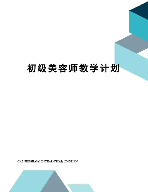 初级美容师教学计划