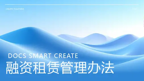 融资租赁管理办法