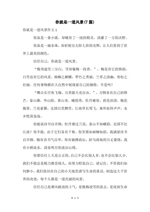 你就是一道风景(7篇)