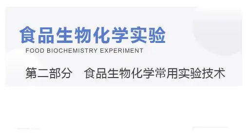 食品生物化学实验PPT课件(共38单元)37色谱分析技术