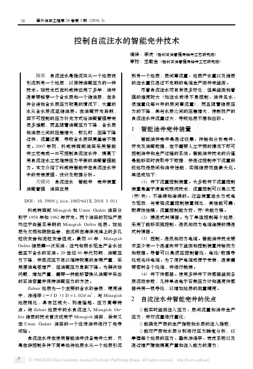 控制自流注水的智能完井技术