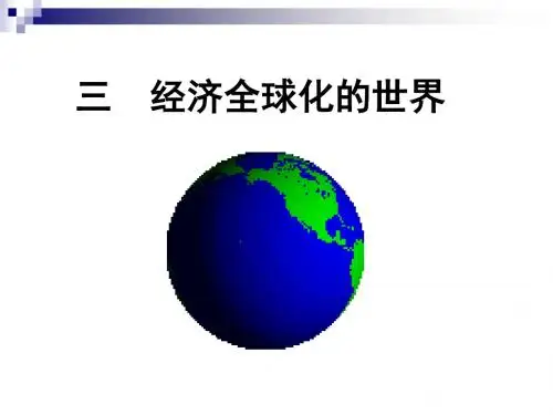 经济全球化的世界 PPT课件22 人民版