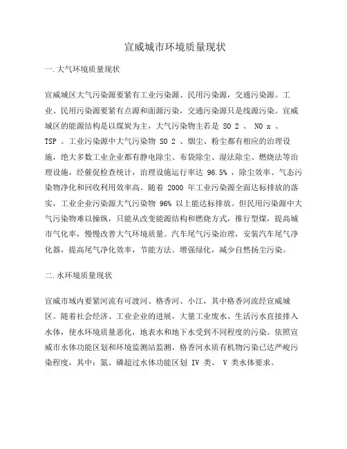宣威城市环境质量现状
