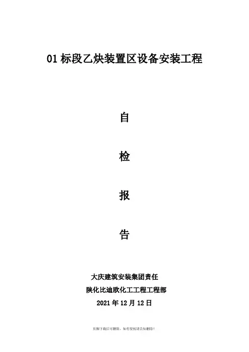 设备安装自检报告