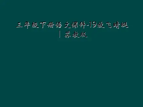 三年级下册语文课件-19放飞蜻蜓 ∣苏教版