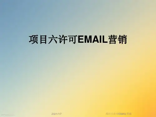 项目六许可EMAIL营销