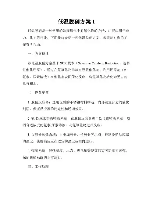 低温脱硝方案1