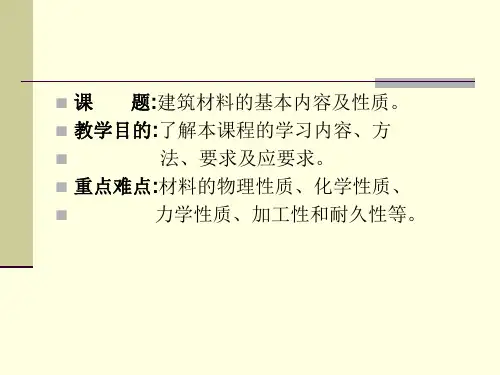 道路建筑材料