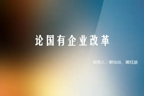 论国有企业改革ppt课件
