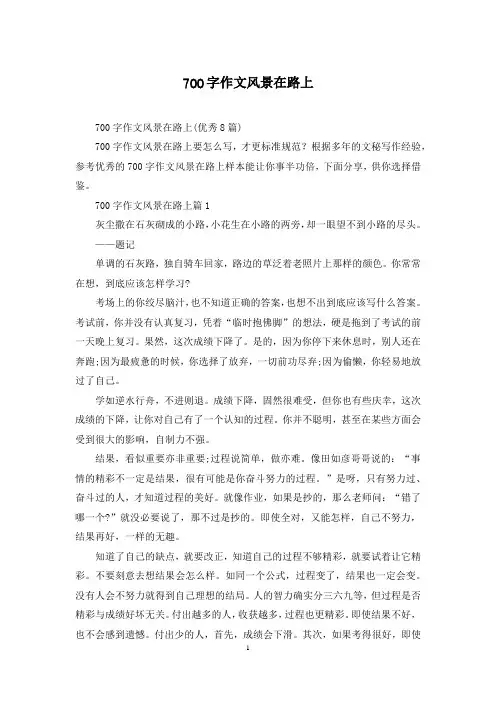 700字作文风景在路上