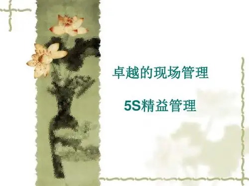 卓越的现场管理--5s精益管理 精品