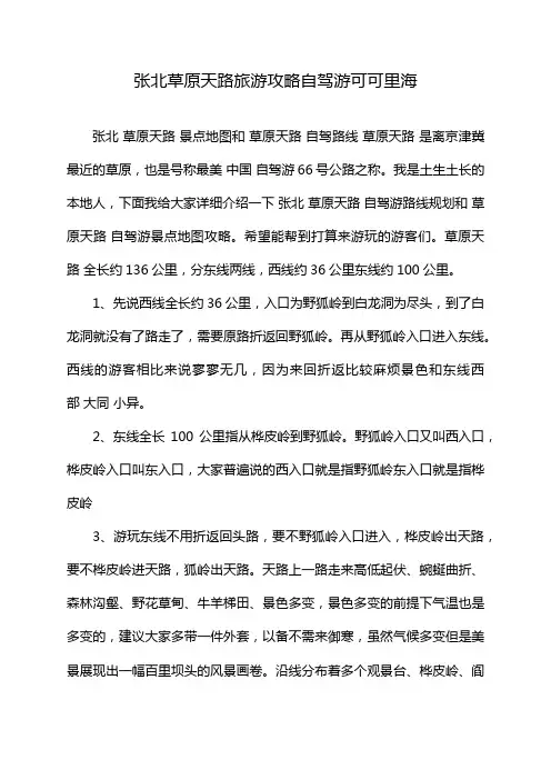 张北草原天路旅游攻略自驾游可可里海