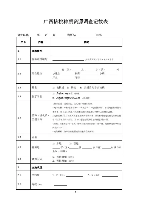 (2018.7.8定稿)广西核桃种质资源调查记载表 (1)