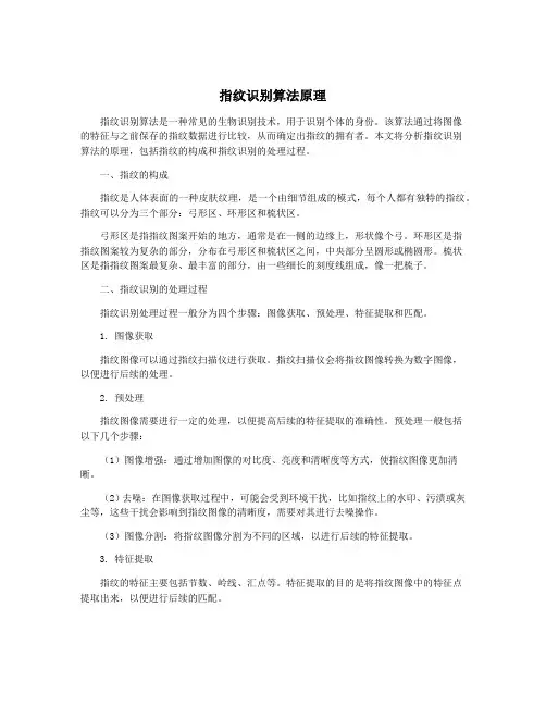 指纹识别算法原理