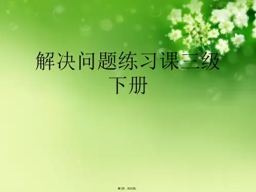 解决问题练习课三级下册(共20张PPT)