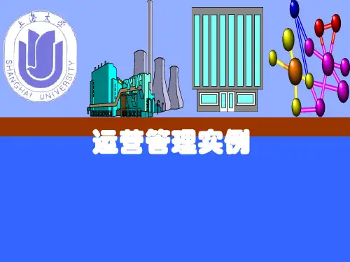 运营管理实例教材(PPT 49张)