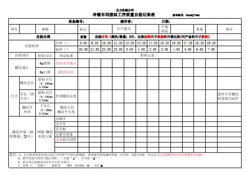 冷镦车间自检表(冷镦工序、搓丝工序)3.12修改(1)