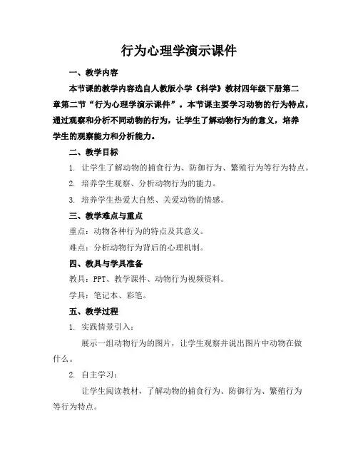行为心理学演示课件