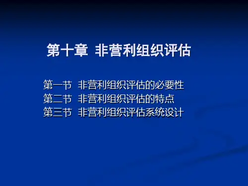 第十章 非营利组织评估