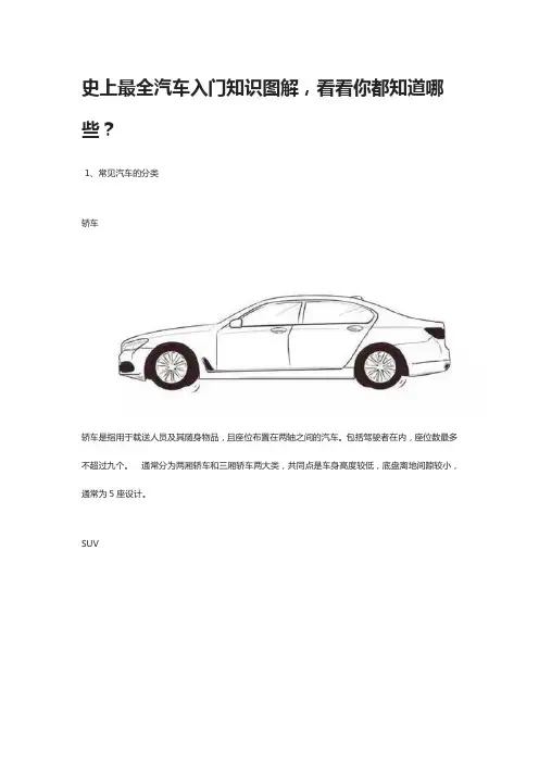 史上最全汽车入门知识图解