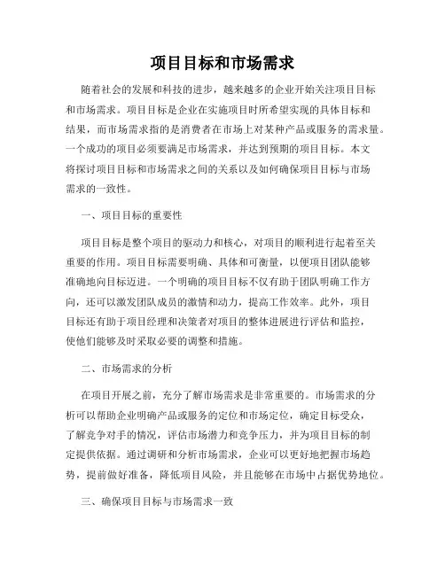 项目目标和市场需求