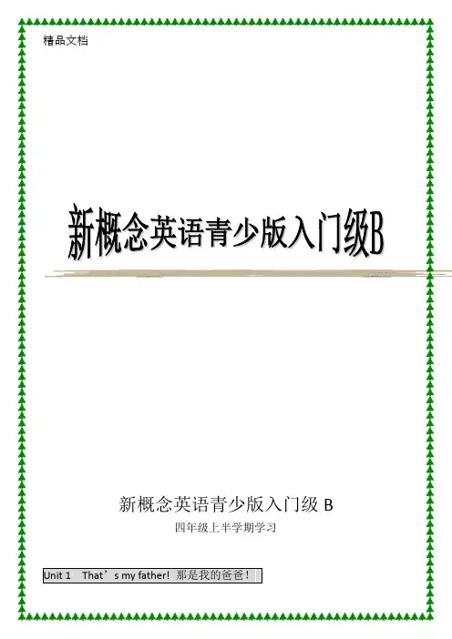 新概念英语青少入门级B课本整理